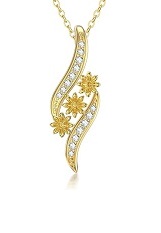 little infinity sunflower gold baby necklace